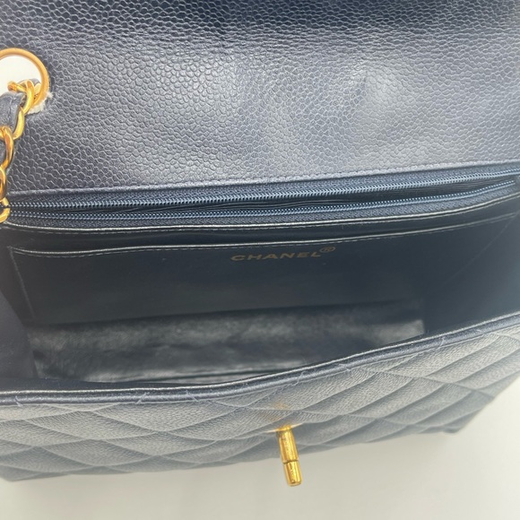 Chanel 1996 Classic Single Flap Square Medium Blue - Picture 7 of 16